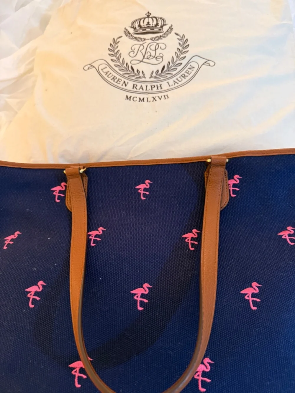 Ralph Lauren flamingo purse - Picture 2 of 5